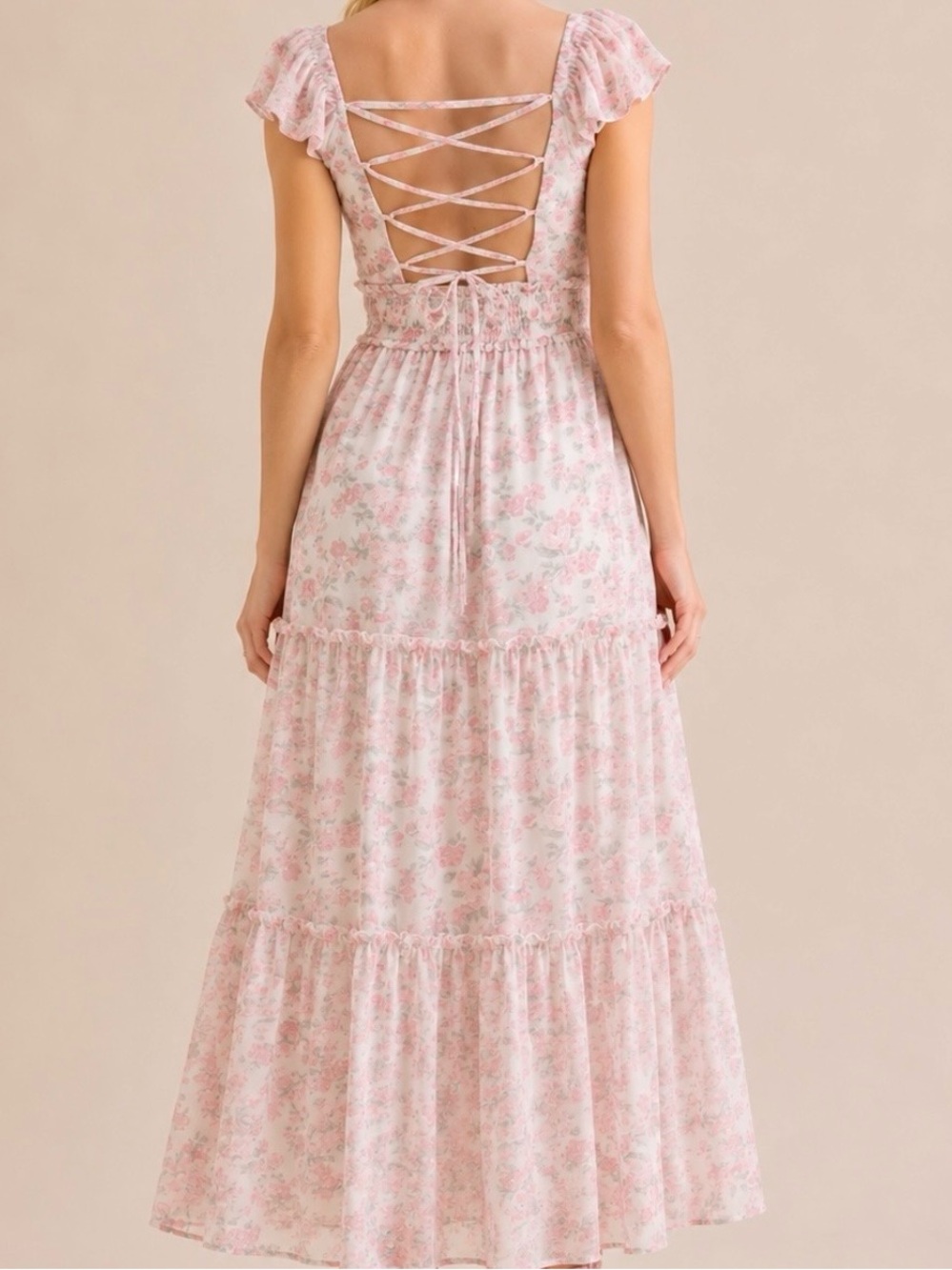 NEW Altar’d State Floral Lace up Maxi Dress Size Small & 3XL Available NWT